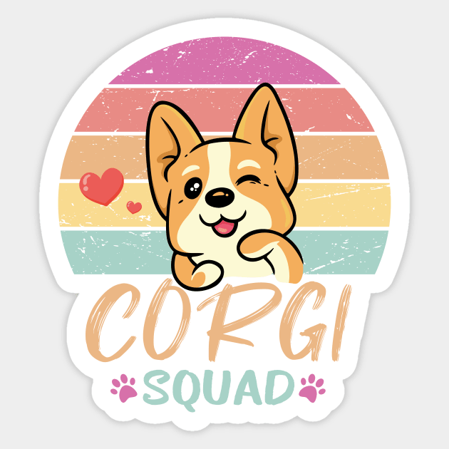 Corgi Squad Dog Lovers Sticker by GShow